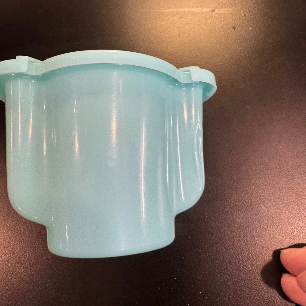 Tupperware Sugar Dispenser Vintage Small Aqua Blue 877-3 Dual Flip Top Lid